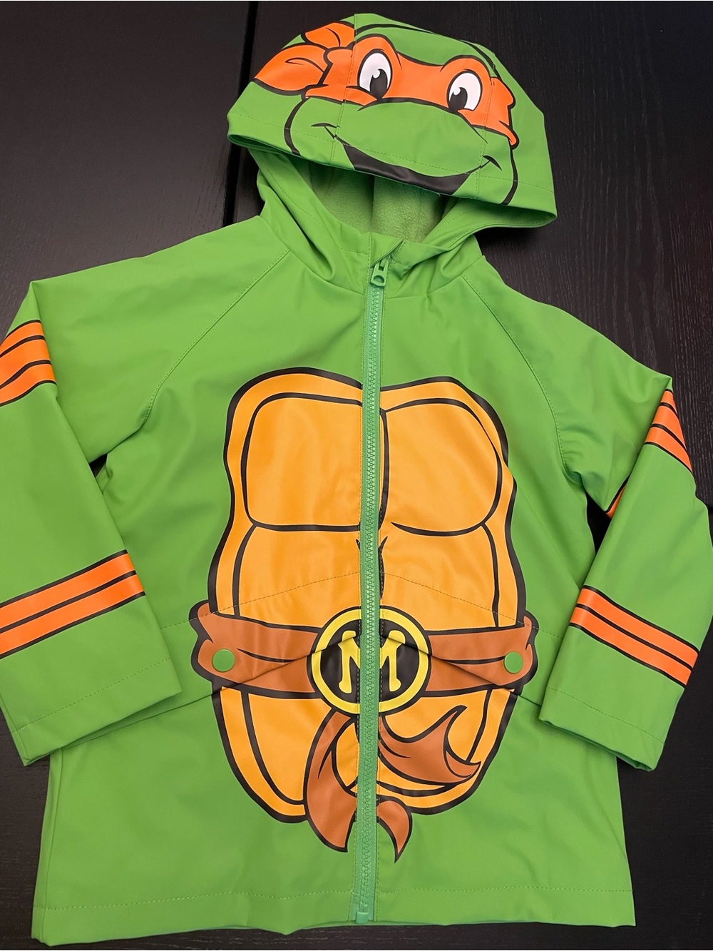 Primark Kids Green & Orange TMNT Raincoat